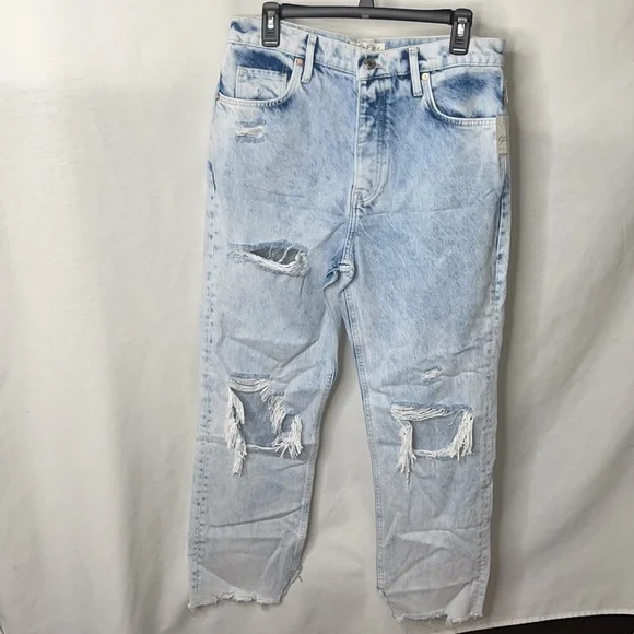 FREE PEOPLE Tapered Baggy Boyfriend in Purple Rock Sz 29 - Picture 3 of 10